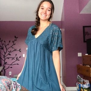 Peplum detailed dress